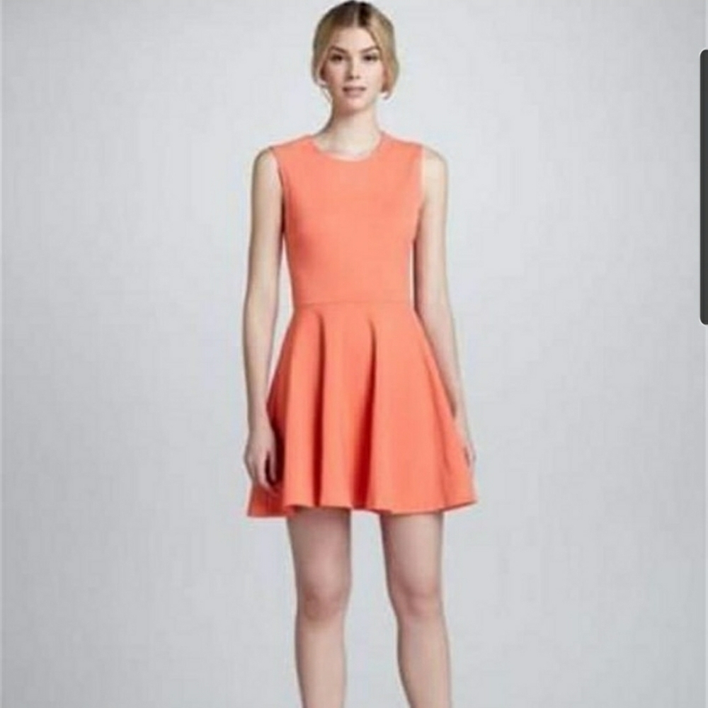 Diane Von Furstenberg Jeannie Sleeveless Mini Dress Coral Pink